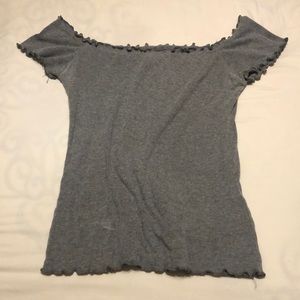 Grey off the shoulder top
